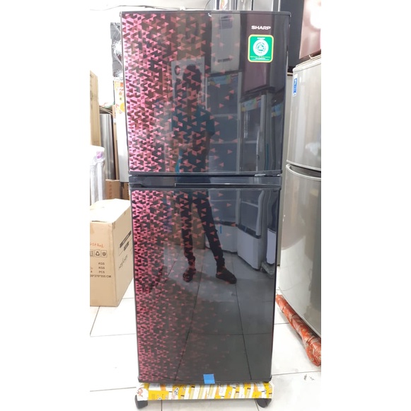 Kulkas 2 Pintu Sharp SJ 316 MG GB GR SHINE No Frost 256 Liter Tinggi 163 CM Glossy Door Garansi 5 TH