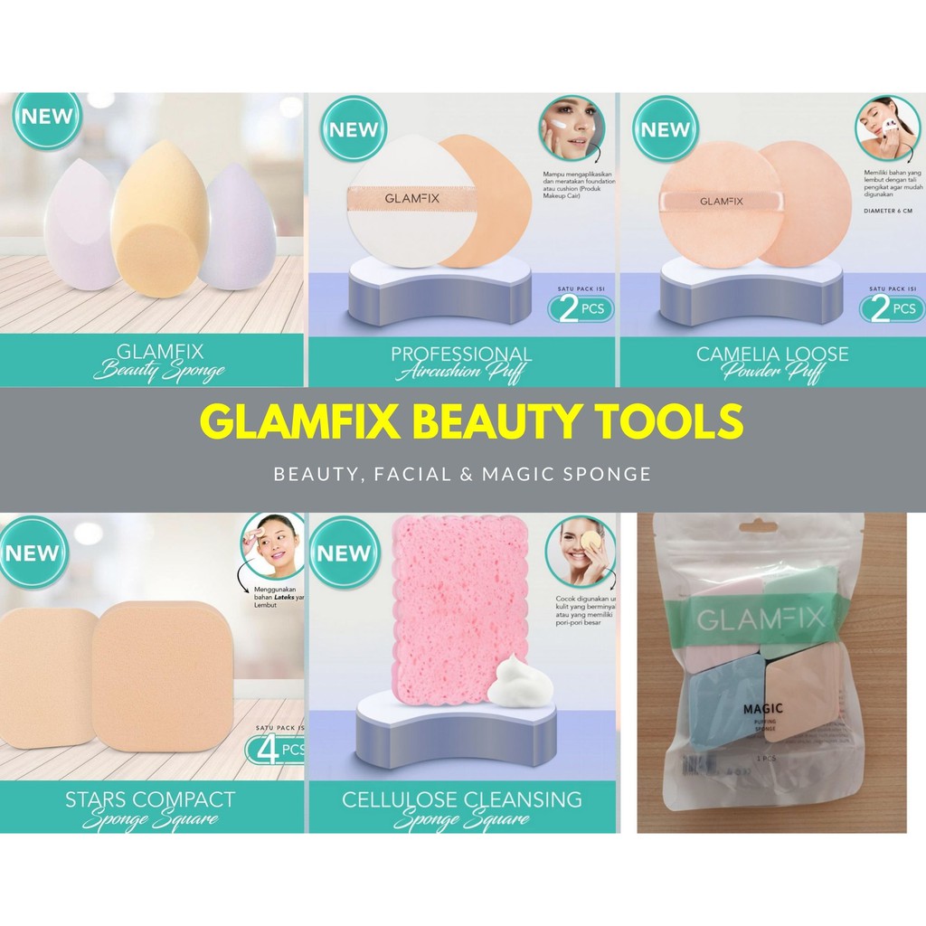 ⭐BAGUS⭐ Y.O.U.GLAMFIX Fabulous Beauty / Cleansing Sponge / Powder Puff / Cushion