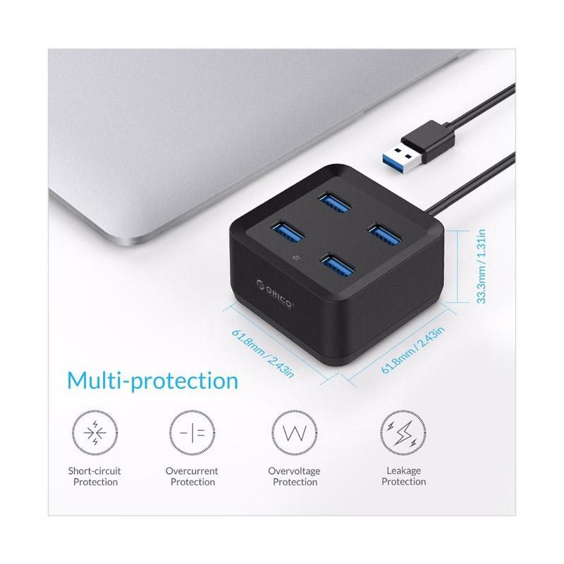 USB HUB ORICO 3.0 4 PORT DH4U-U3-10 Ultra-Mini &amp; High speed