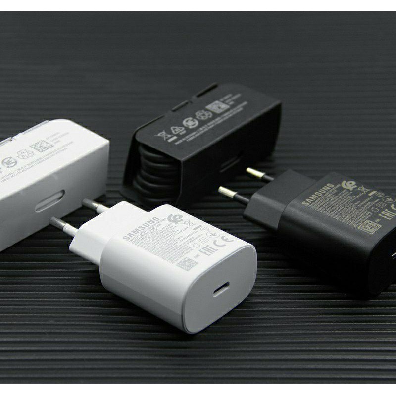 CHARGER SAMSUNG Type C to C ORIGINAL FAST CHARGING SUPER 25W 45w Watt PD Traver adapter Adaptor A21S NOTE 10 S20 A02S A11 M21 M31 A71