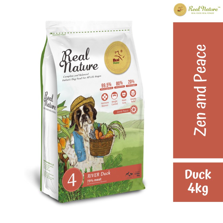 

RealPower - Real Nature Dog Food - Zen and Peace - Duck 4kg | Holistic Premium Makanan Anjing
