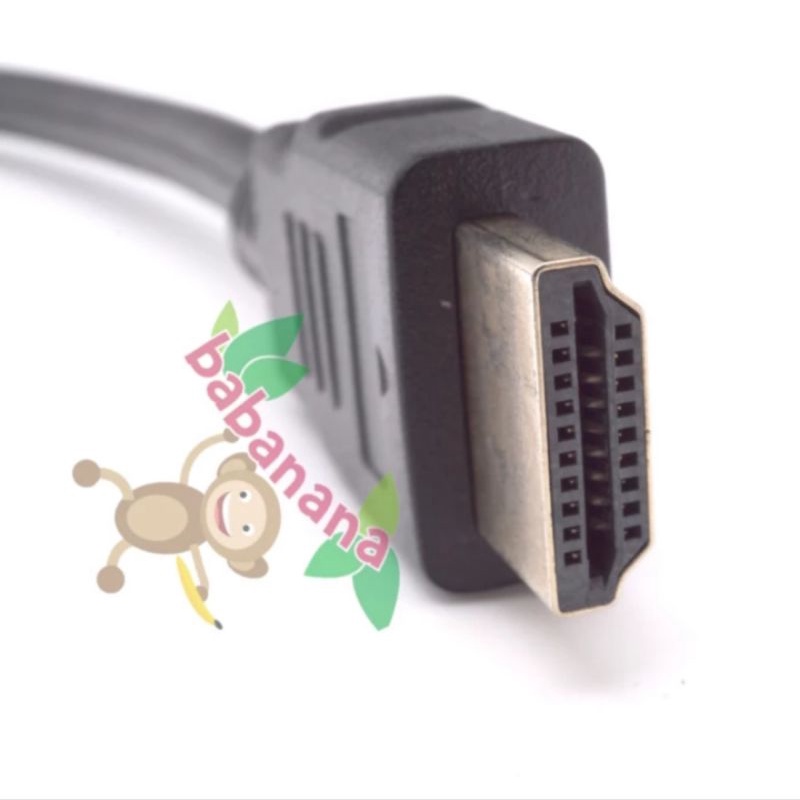 Kabel splitter hdmi display cabang 1 input 2 output cable adapter