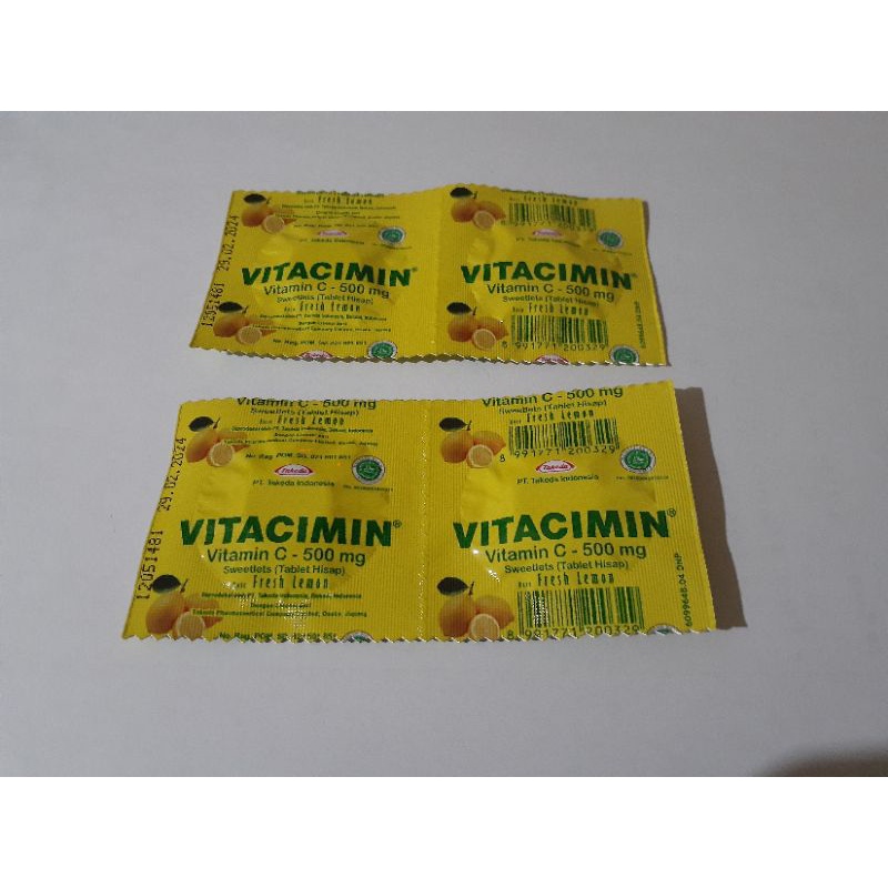 Vitacimin Vitamin C 500mg 1 Strip isi 2 Tablet