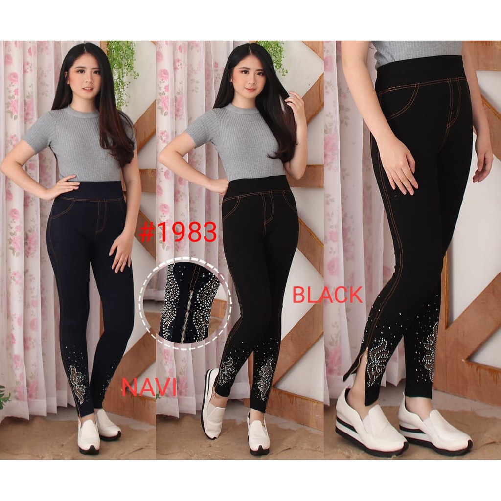 QF TERBARU CELANA LEGGING IMPORT DENIM MUTE