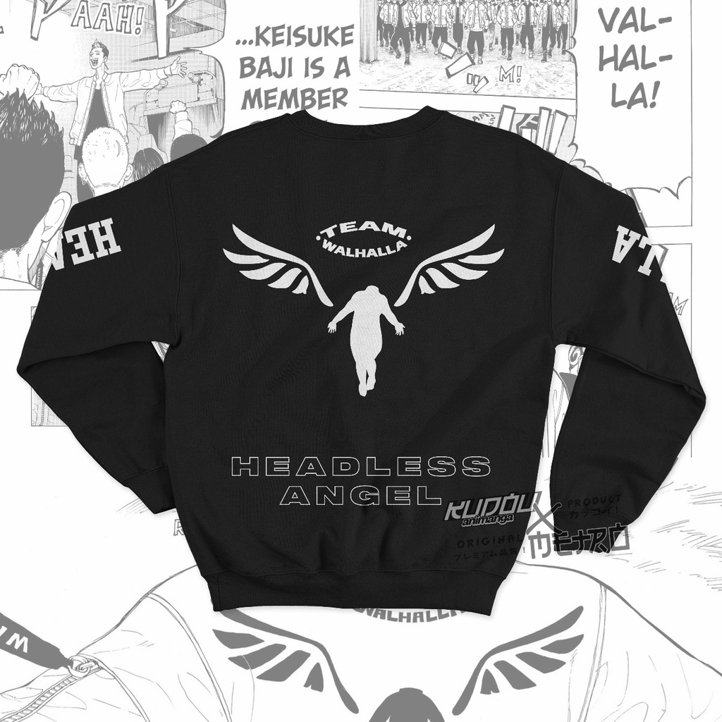 Crewneck Team Valhalla Tokyo Manji Anime Tokyo Revengers Manga Premium Unisex