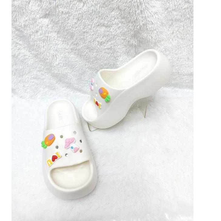 Terbagus.. Sandal Selop Wedges Candy Sandal Viral Tiktok Para Artis 7002 Sandal Fuji