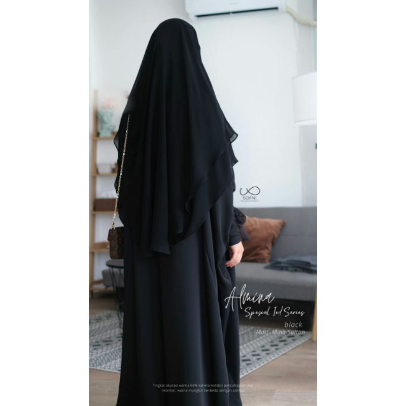 ALMINA BYSOFNI ABAYA ONLY BLACK S