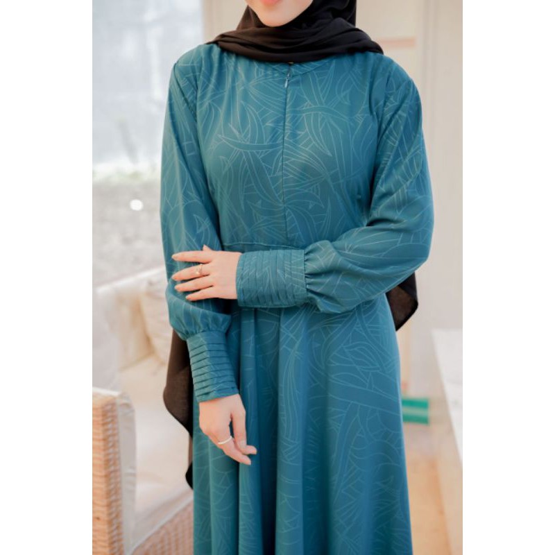 Gamis syari premium yoris caltri embos (tosca)