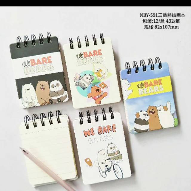 Notebook karakter beruang lucu