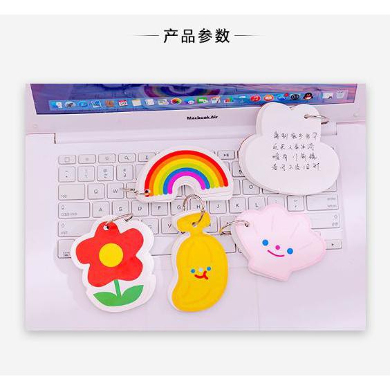 

Gantungan Memo Pad Notepad Cute Rainbow Fruits Kerang