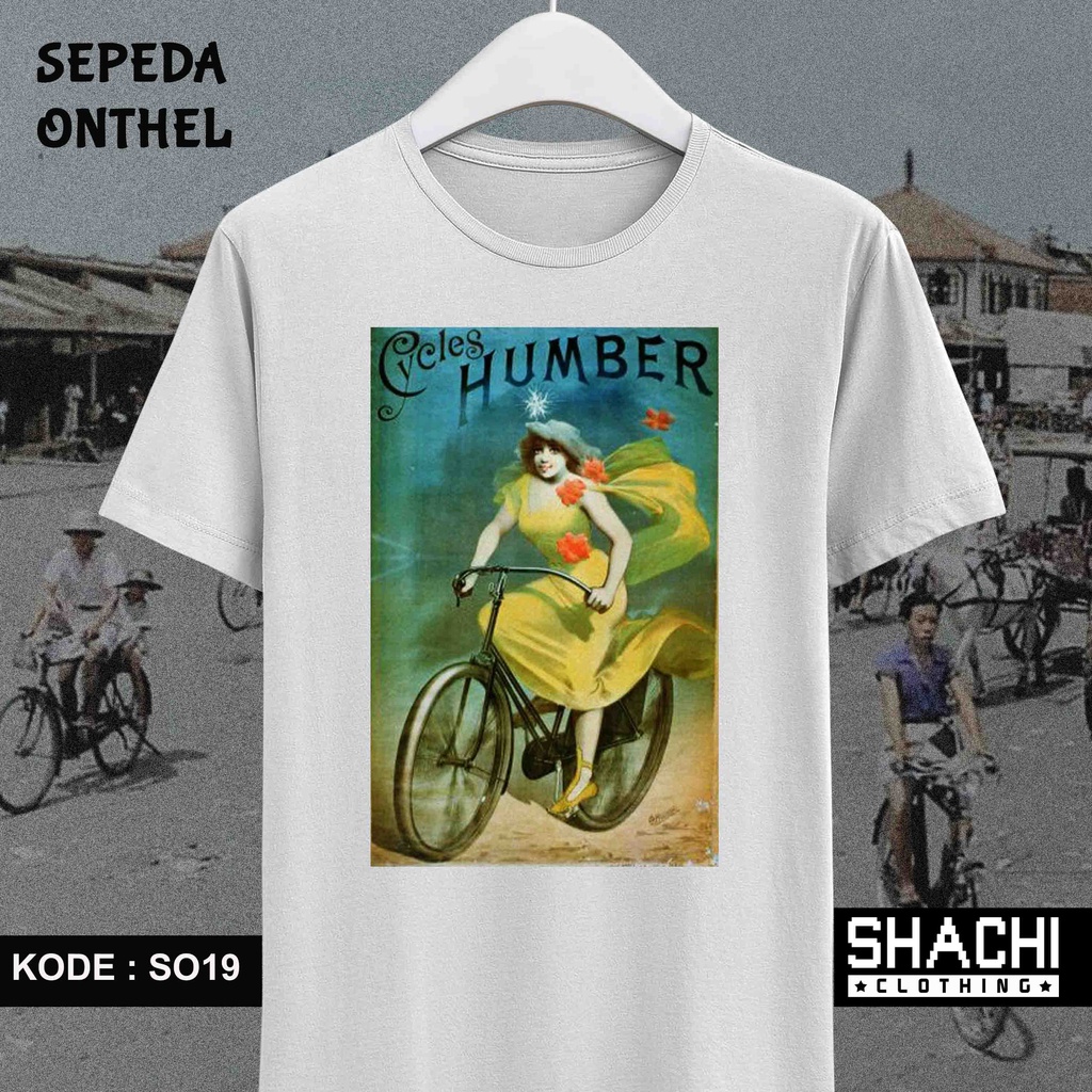 T Shirt Kaos Sepeda Onthel Ontel  - HUMBER - SO19 / 20 -  Premium Cotton Combed 24S