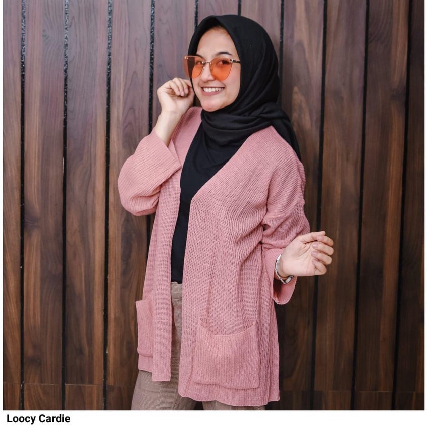 LOOCY CARDY 12 GET / Kardigan Rajut Oversize / Cardie Outher / Loocy Pocket Cardie 12 Get /  Kardigan Rajut Rajut Wanita-3
