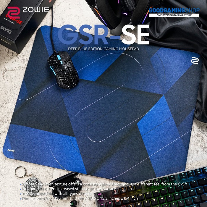 Zowie G Sr Se Deep Blue Gaming Mousepad Shopee Indonesia