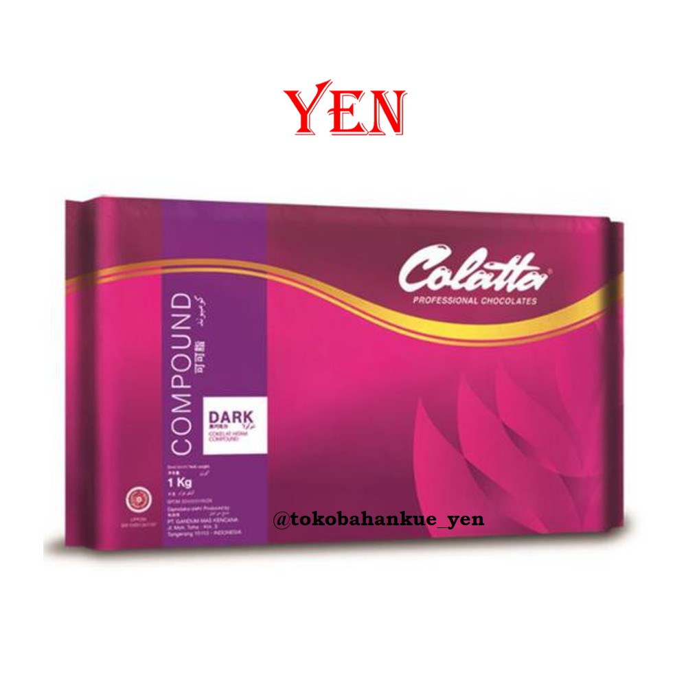 

Colatta Premium Dark Chocolate Compound / DCC / Coklat Batang / Dark Cooking Chocolate 1 Kg