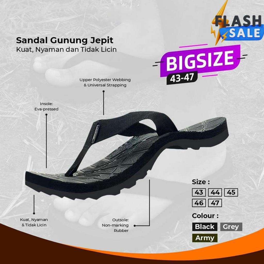 PRODUCT HOT Sandal Gunung Sendal Pria Jumbo Sandal Pria Outdoor Sandal Jepit Gunung Sandal Gunung Ju