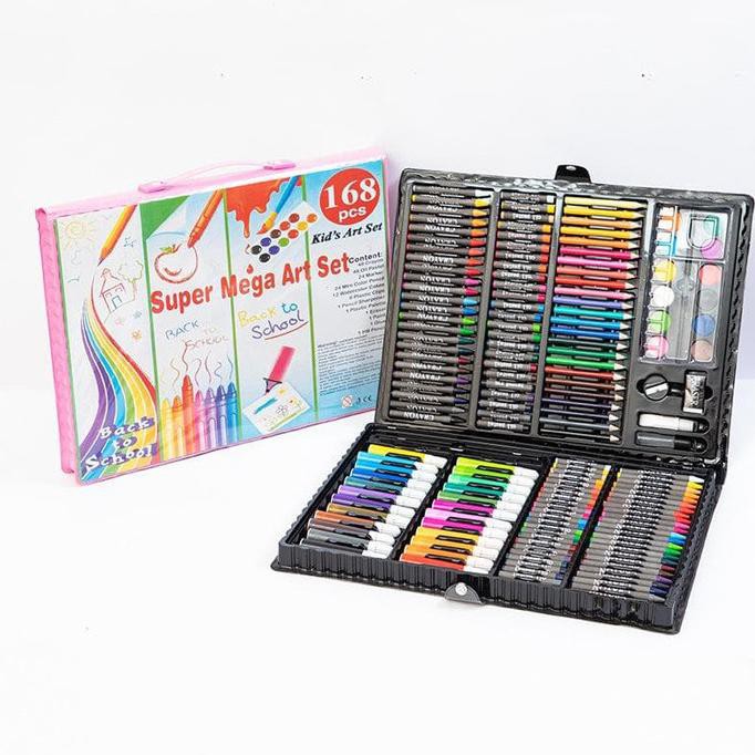 

168pcs - Pensil warna, alat tulis set crayon, coloring set, colouring READY STOK