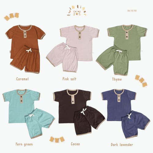 Twin Tiger Jester Set Twin Tiger Setelan Pendek Jester Anak Model Playset Baju Pendek Celana Pendek Anak 1 - 5 Tahun