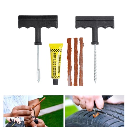 Tyre Repair Kit -  Set Tambal Anti Ban Mobil Motor Tubeless - Bocor  -Kempes