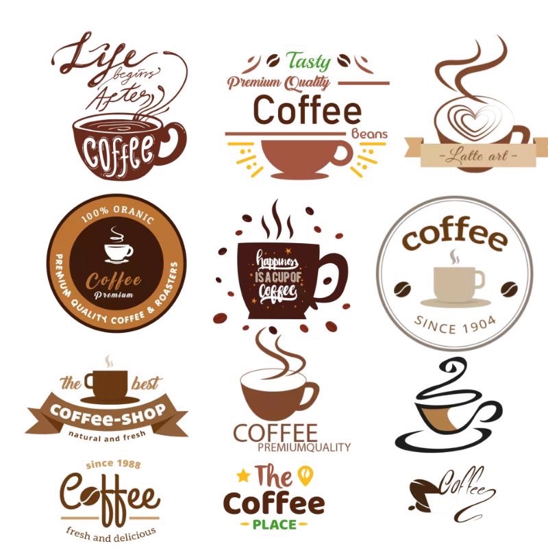 Jasa Design Logo Minuman Teh Jus Kopi Coffeshop
