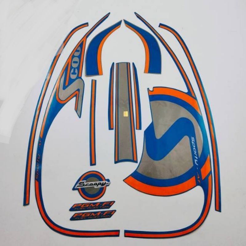 striping lis stiker standar ori Scoopy sporty 2013 biru stiker ori Scoopy 2013 striping Scoopy sport