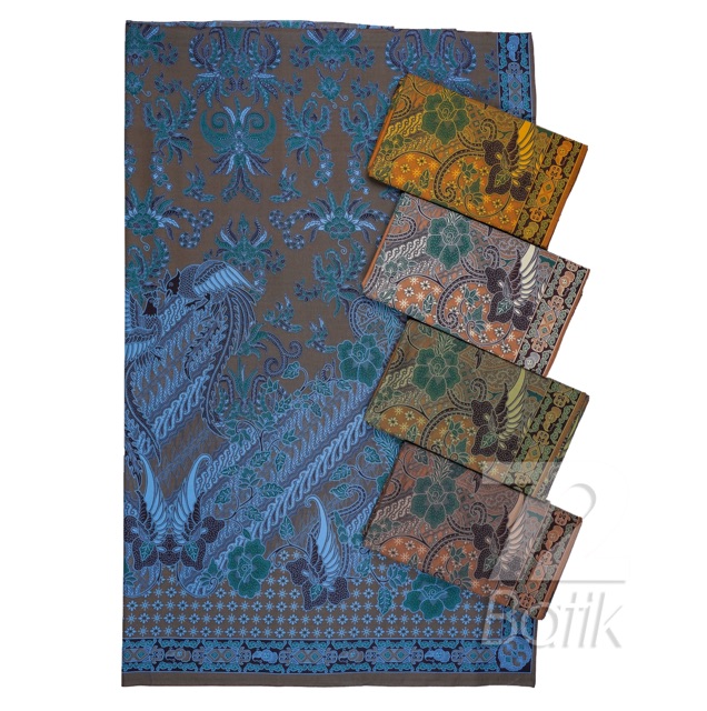 KAIN BATIK KATUN Premium Motif Burung Warna Rona Kuning Orange 721548 Cap 72 Jarik Jarit Samping Kebat Panjang Batik Katun Modern Premium Bahan Seragam Batik Pernikahan Kantor Keluarga Murah Kamen Jadi Batik Bali Lembaran