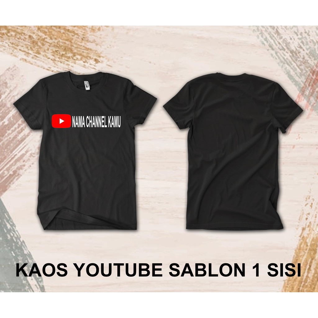 KAOS YOUTUBE NAMA CHANNEL / KAOS YOUTUBE NAMA CHANNEL LENGAN PANJANG & LENGAN PENDEK