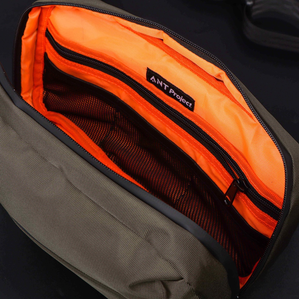 Tas Waistbag Distro GATERON Premium Hijau Waterproof 3 in 1 Extra Slot Multifungsi