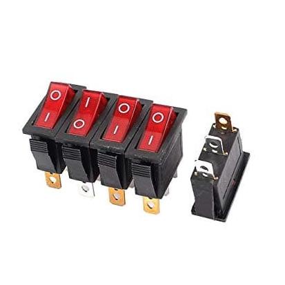 Saklar Gepeng tipis 3 Pin Lampu Merah Flat Rocker Switch AC KCD3 SPST efst90 Ayo Order
