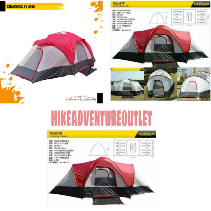 Tenda keluarga / tenda family kao 8-10 orang Fx8950