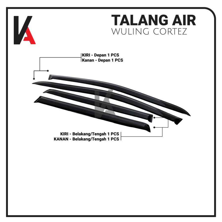 TALANG AIR PINTU MOBIL WULING CORTEZ MODEL SLIM HIGH QUALITY SUPER