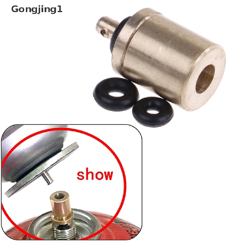 Gongjing1 Adapter Refill Tabung Gas Butana Bahan Tembaga Untuk Kompor Camping Outdoor