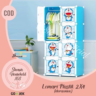 LEMARI PLASTIK  8 Pintu Rak  Baju  Lemari Portable Serba 