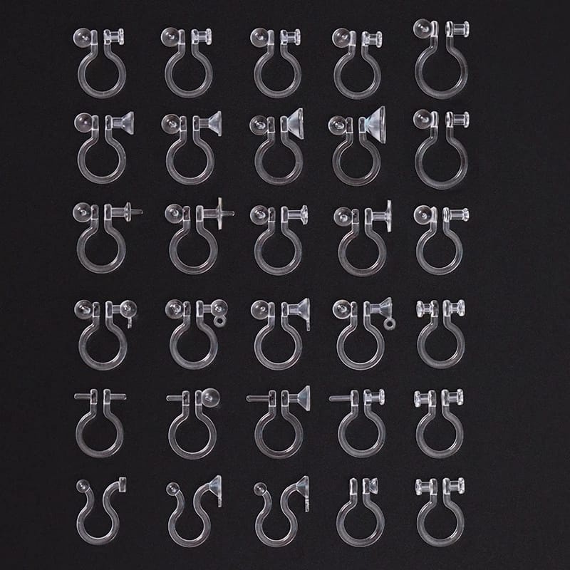 Bahan Anting Clip On | Anting Jepit Plastik | Invisible Clip-on Earring Harga/2-20Pc