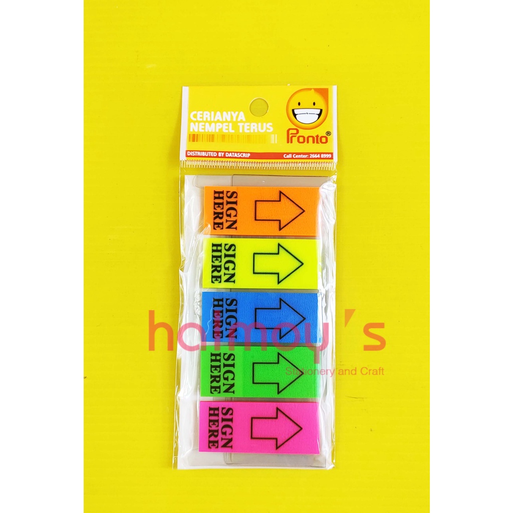 

MEMO STICK / STICKY NOTES PRONTO SIGN HERE ( 48 X 20 MM )