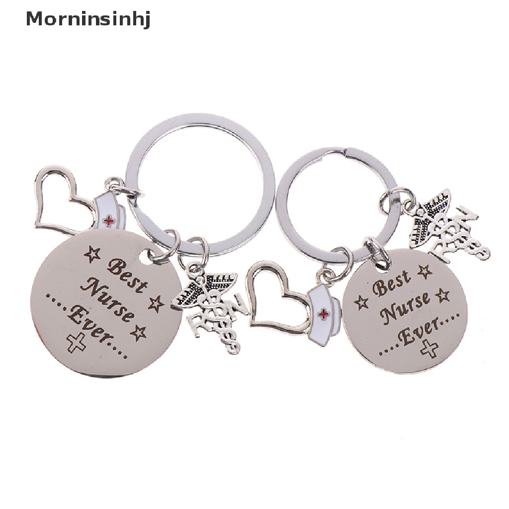 Mornin 1Pc Gantungan Kunci Hari Perawat Nurse Week Doctor Gift Pendant Keyring Best Nurse Ever id