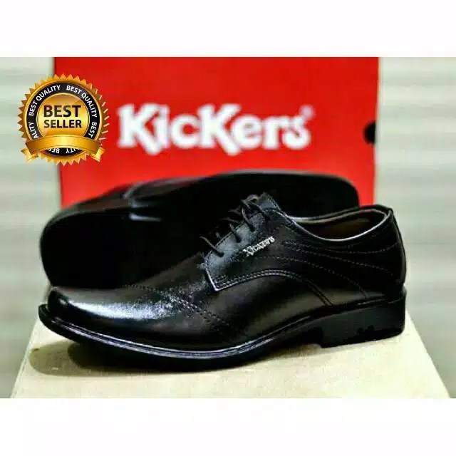 Sepatu Pantofel Kulit Asli Pria Kickers Casual Kerja Formal