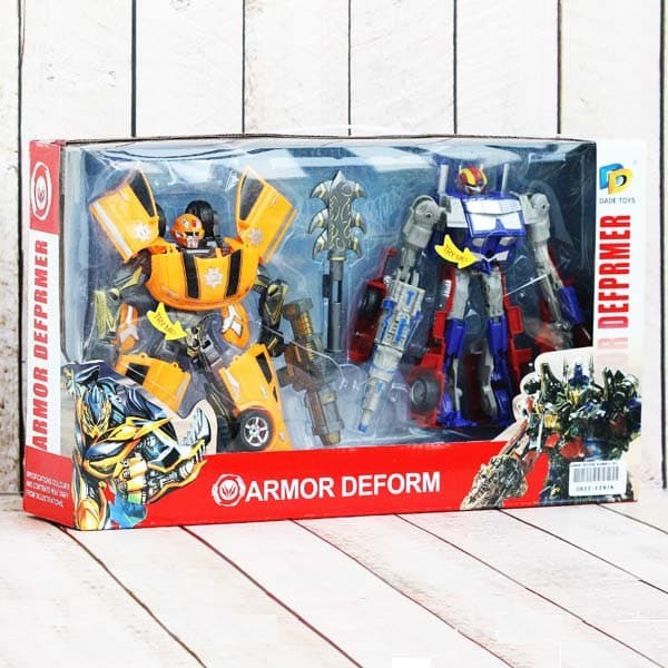 Mainan Robot Transformer ARMOR DEFORM 2 Pcs Robot Bumblebee mainan anak perempuan laki laki bayi ce