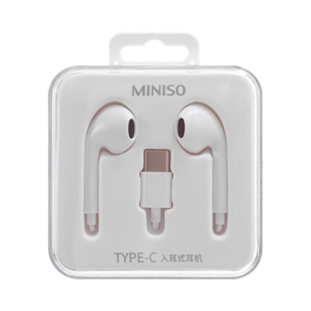 MINISO EARPHONES TYPCE-C IN EAR LITTLE MODEL H508 HEADSET MINISO