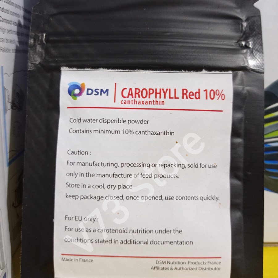 CAROPHYLL RED 10℅ (CANTHAXATHIN) KEMASAN 5GRAM ORIGINAL MADE IN FRANCE