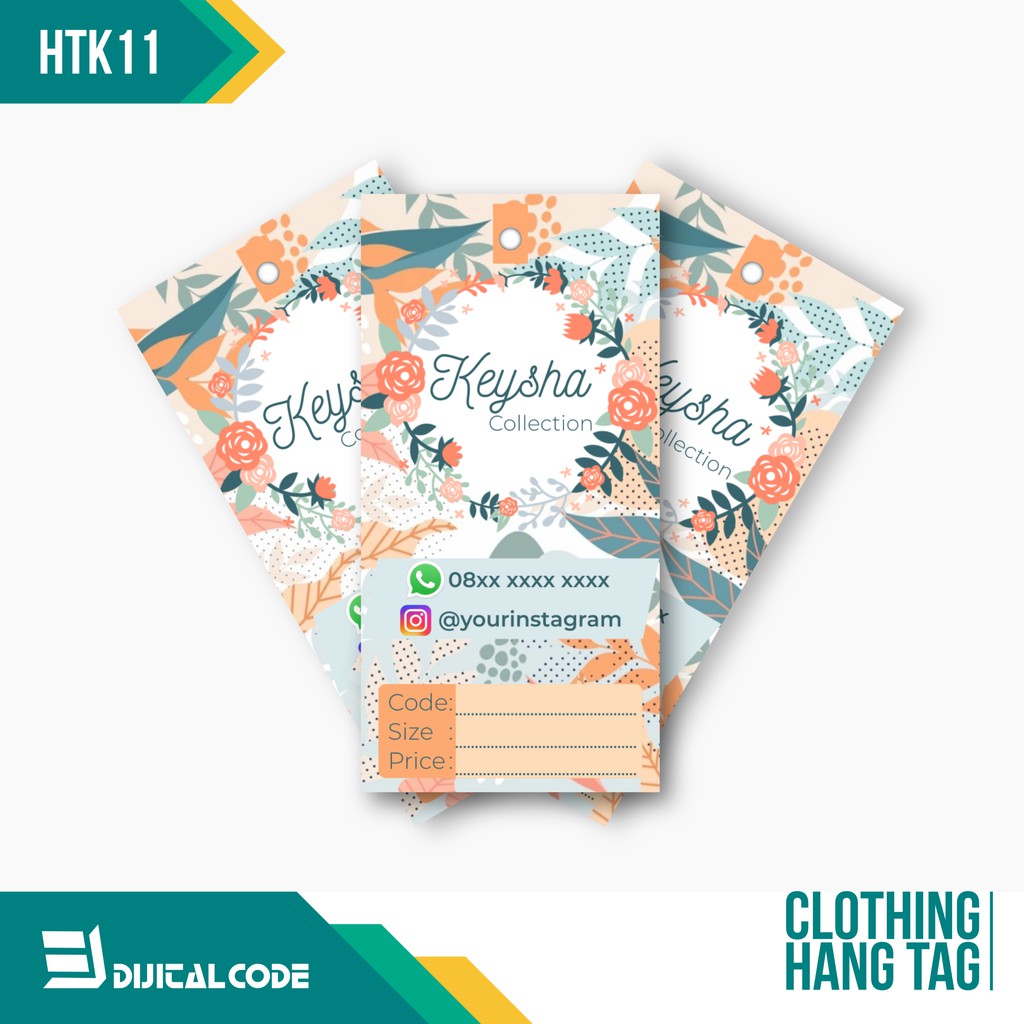 

HTK11 Hang Tag Label Produk Baju Celana Pakaian 4x8 cm