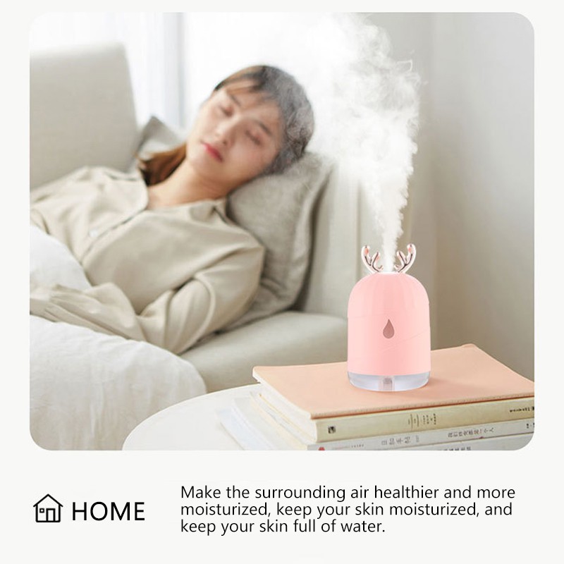 Goojodoq Air Aroma Mini Humidifier / Purifier Diffuser Memberikan 1 Oil Essential