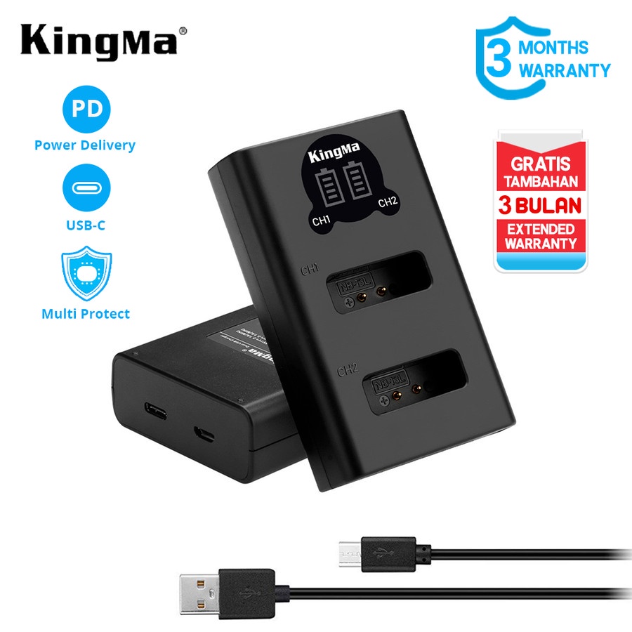 KINGMA CHARGER CANON LCD NB-13L