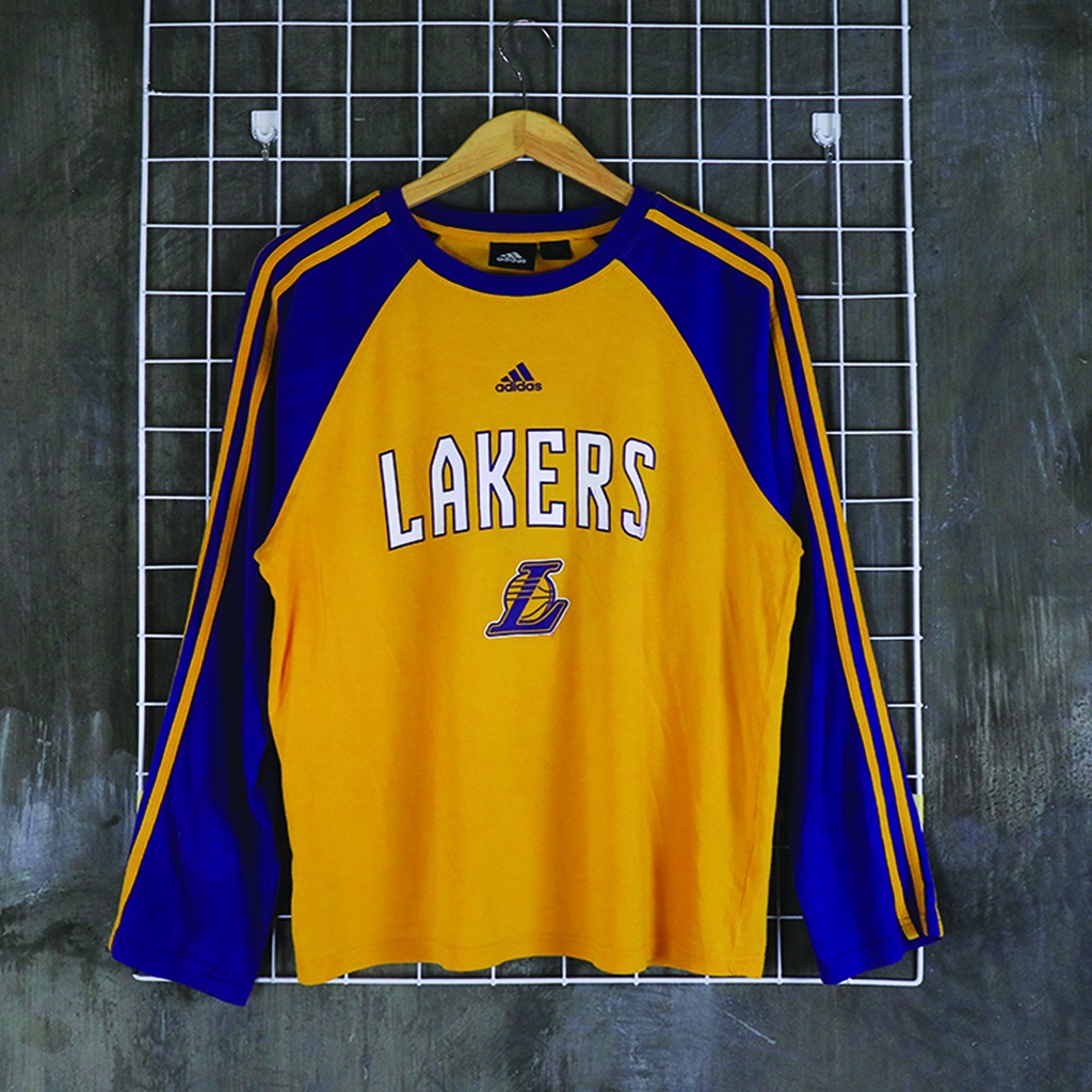 Thrift Sweater Longsleeve Adidas Lakers Second Berkualitas