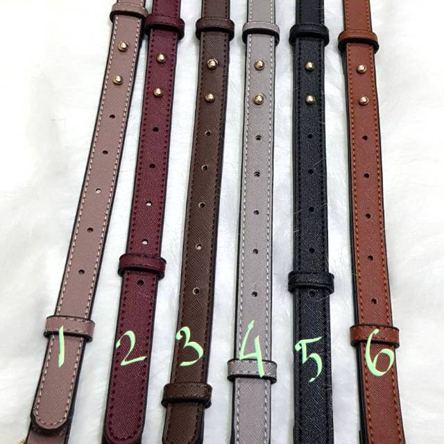 bagstrap slim 1.8 cm adjustable Leather tas tali panjang strap tas panjang bisa disesuaikan maura