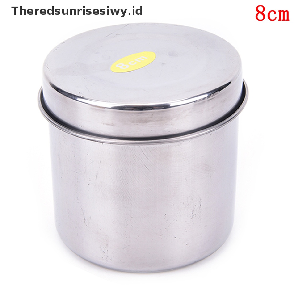 (Theredsunrisesiwy.Id) Tabung Kapas Alkohol Disinfektan Bahan Stainless Steel Untuk Tato