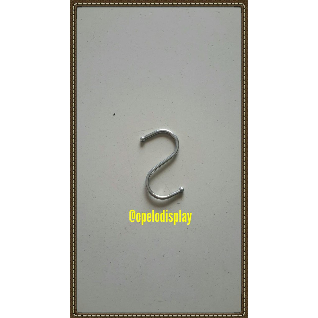 Gantungan Huruf S Besi Crome / Letter S Crome / Pengait Besi S
