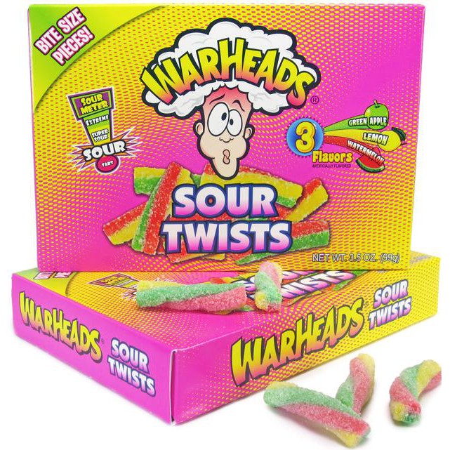 

WARHEADS SOUR TWISTS SOUR CANDY MIX FLAVOR PERMEN JELI BATANG IMPORT