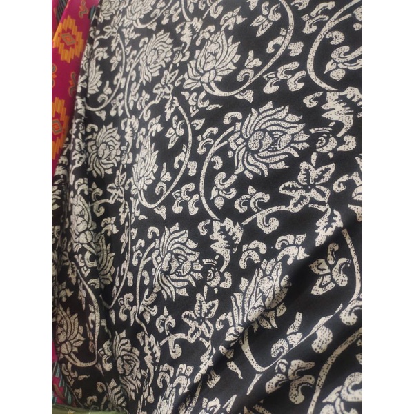 Bahan kain meteran Ceruty Zara crep motif St322Ay harga per 0,5 meter