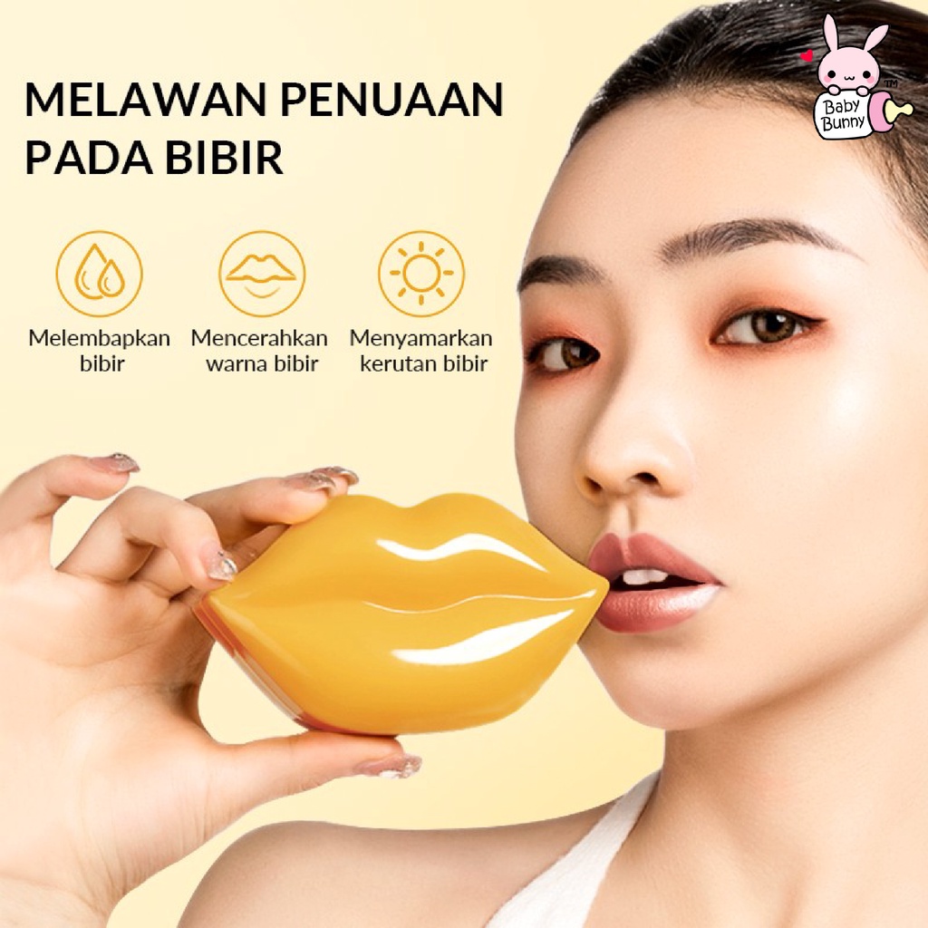 ❤ BELIA ❤ BIOAQUA Masker Bibir Cherry Collagen | 24K Gold Moisturizing Essence Lip Mask 60g masker perawatan bibir memudarkan kerutan bibir | BPOM