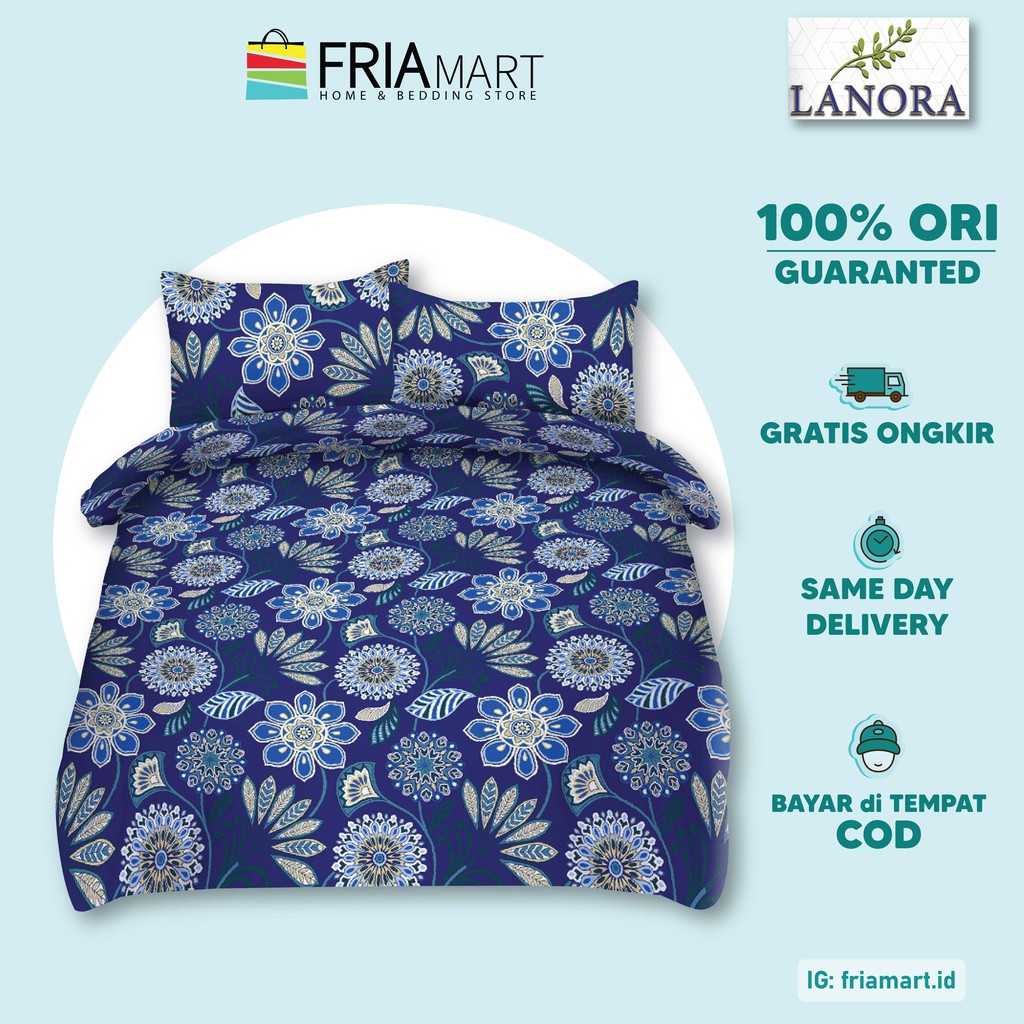 Sprei Homemade 180x200 King 2 Sarung Bantal Guling Tidur